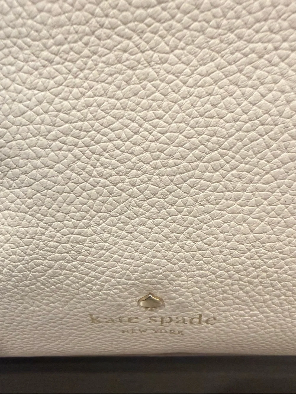 Kate spade New York Saffiano Leather Crossbody Shoulder Hobo Bag Cream Color
